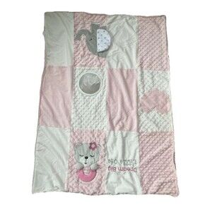 FOREVER BABY Pink Activity Blanket DREAM BIG LITTLE ONE Tummy Time Play Mat SOFT